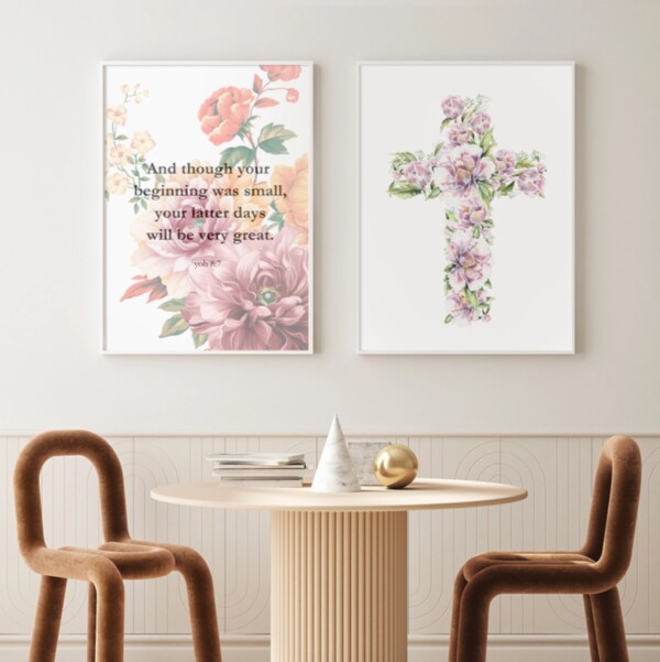 828 Sacred Art Collection: 3 - Illustrative Bible Verses & Christ Scenes - Premium Canvas for Inspired Interiors